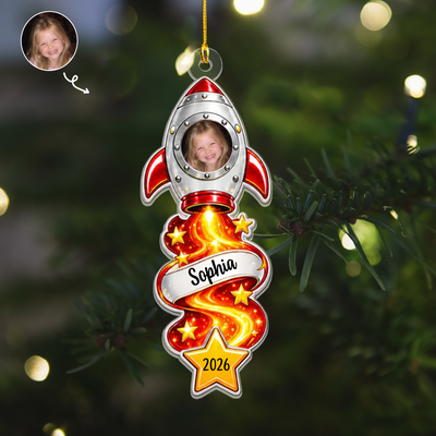Hero Astronaut Space - Personalized Acrylic Ornament, Custom Space Explorer Christmas Tree Decoration, Gift for Kids