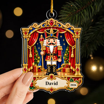 Nutcracker Stage Archway - Personalized Acrylic Ornament, Christmas Tree Decor