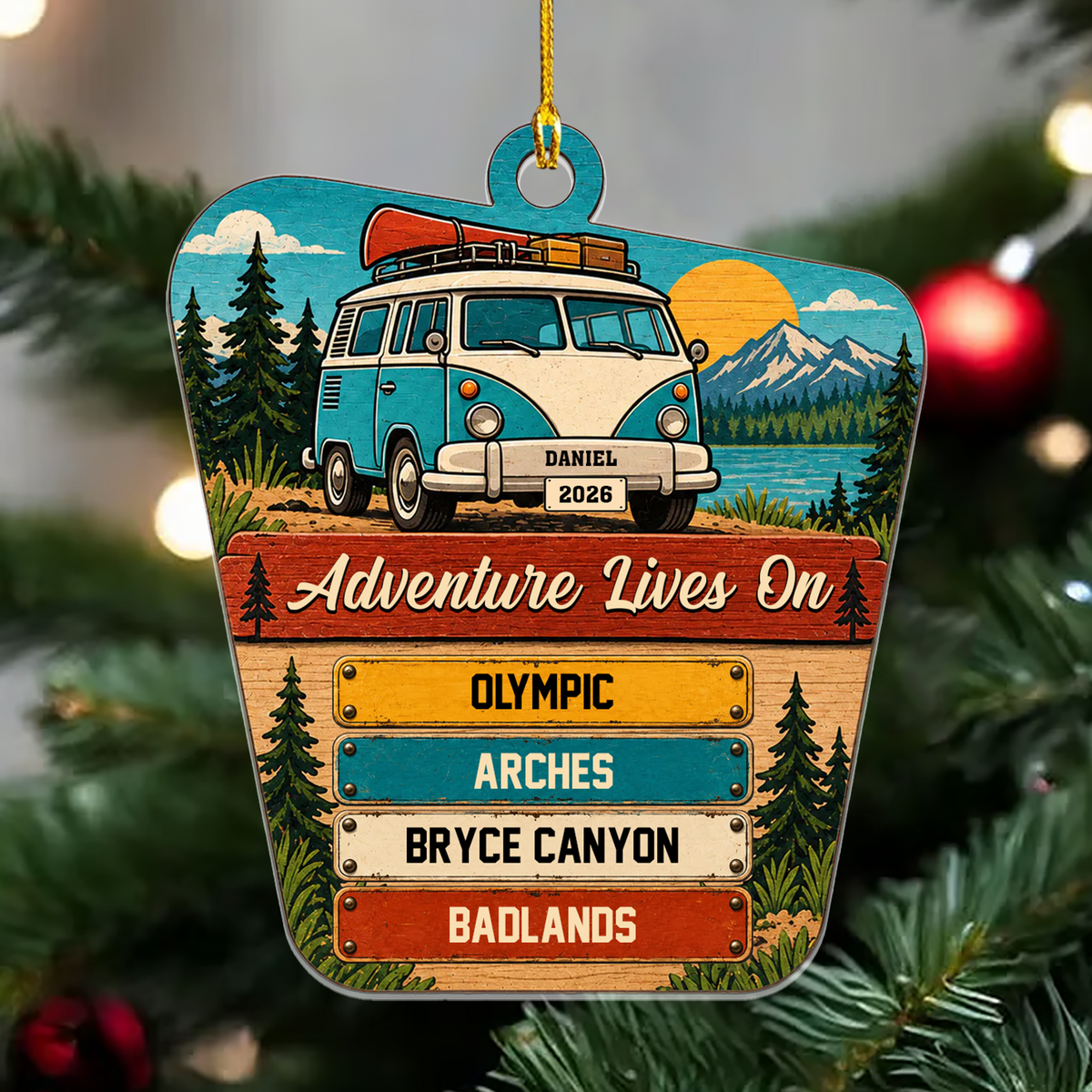 Couple Road Trip License Plate - Personalized Acrylic Ornament, Gift For Couple, Travelling Couple Gift