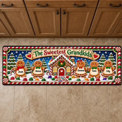 Sweet Family - Personalized Gingerbread House Runner Rug