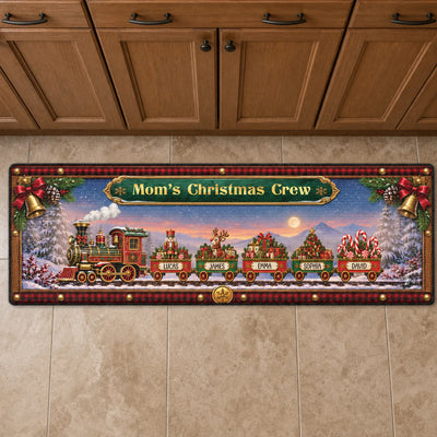Grandparents Crew - Personalized Christmas Train Runner Rug