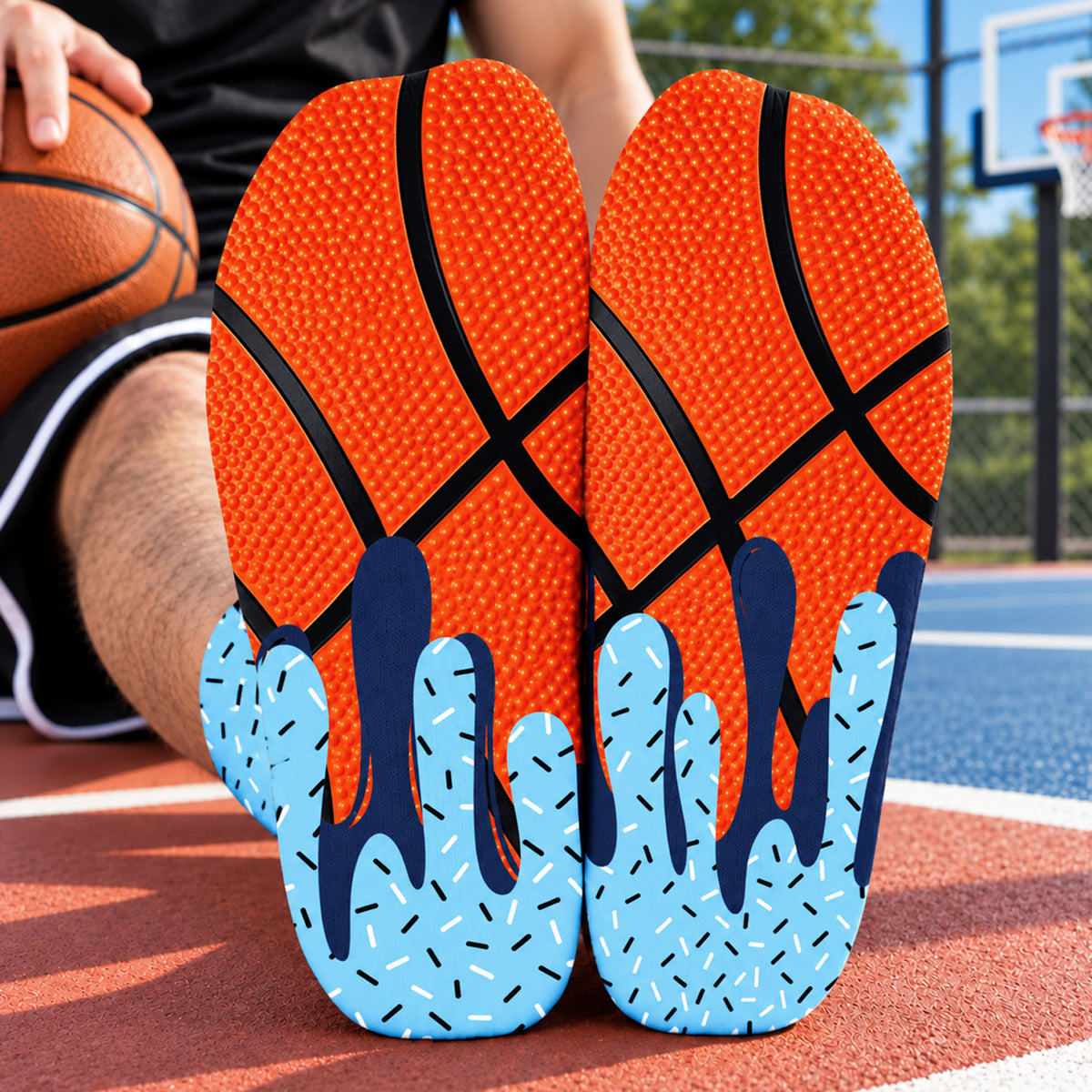 Basketball Is My Happy Place - Personalized Middle Tube Socks, Gift For Basketball Lovers