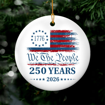 We The People - Personalized Ornament, 1776–2026 Patriotic Keepsake, American Independence Gift