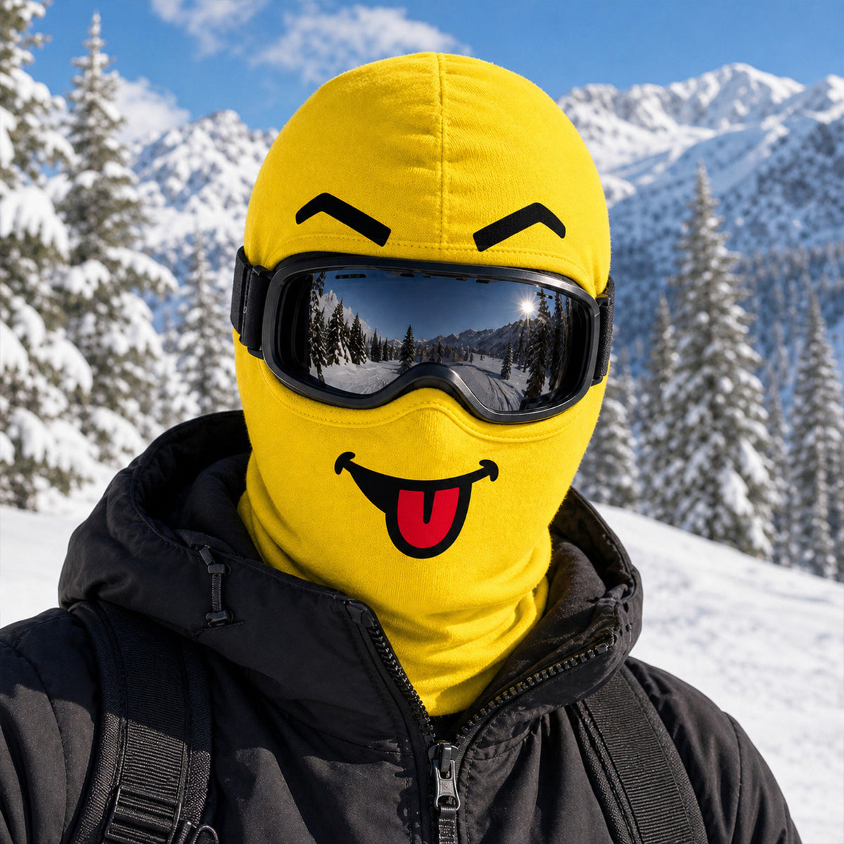 Born To Ski Made To Laugh - Personalized Ski Mask, Novelty Balaclava for Snowboard Lovers, Winter Gag Gift