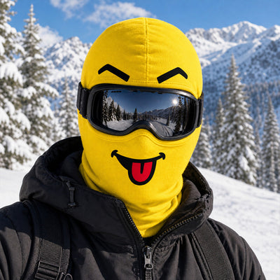Born To Ski Made To Laugh - Personalized Ski Mask, Novelty Balaclava for Snowboard Lovers, Winter Gag Gift