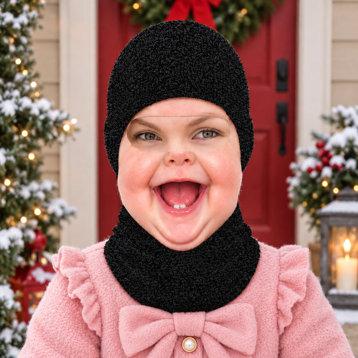 Funny Baby Face - Personalized Ski Mask, Novelty Skiing &amp; Snowboarding Winter Gift