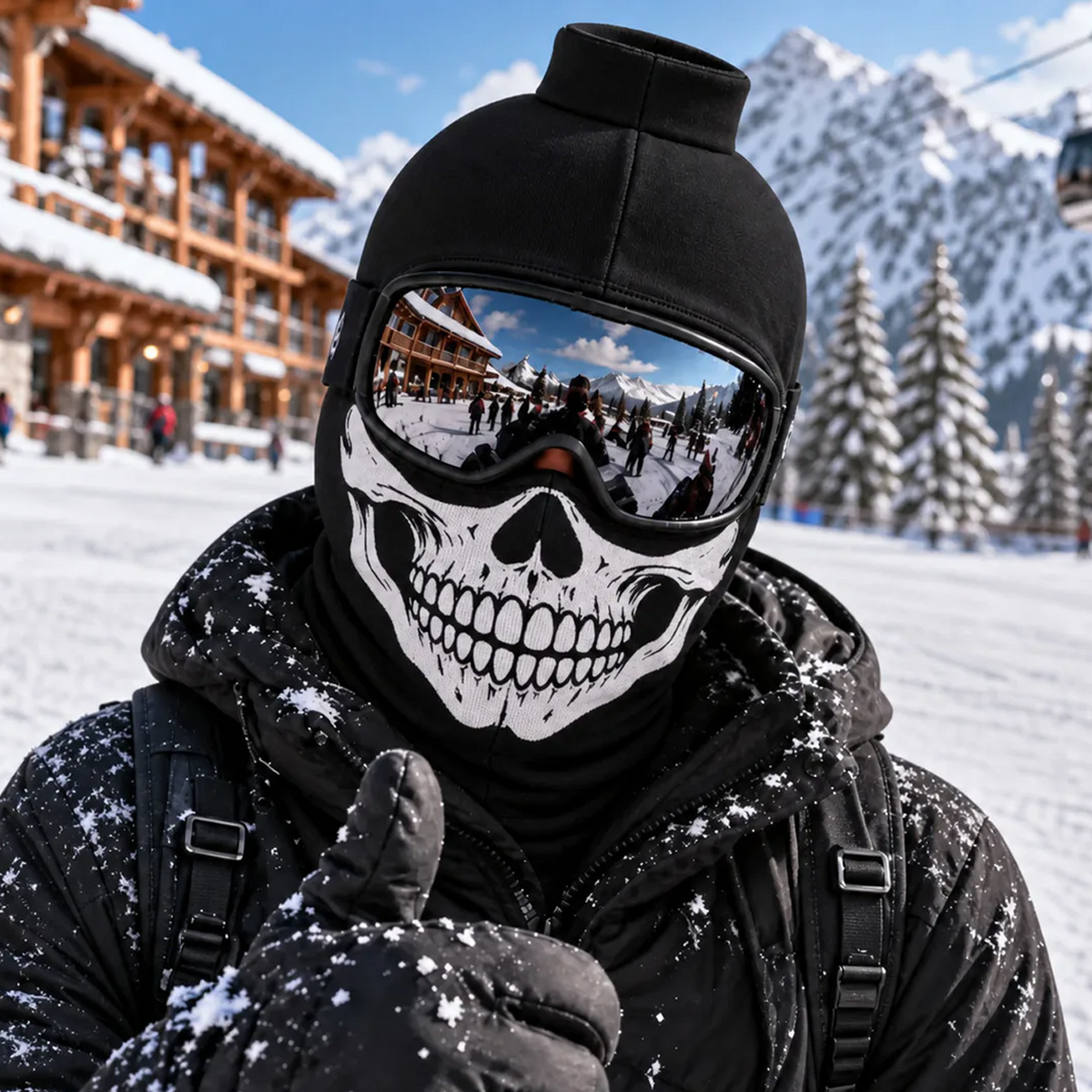 Skeleton Skull - Personalized Ski Mask, Gift For Ski Lovers, Halloween Ski Mask