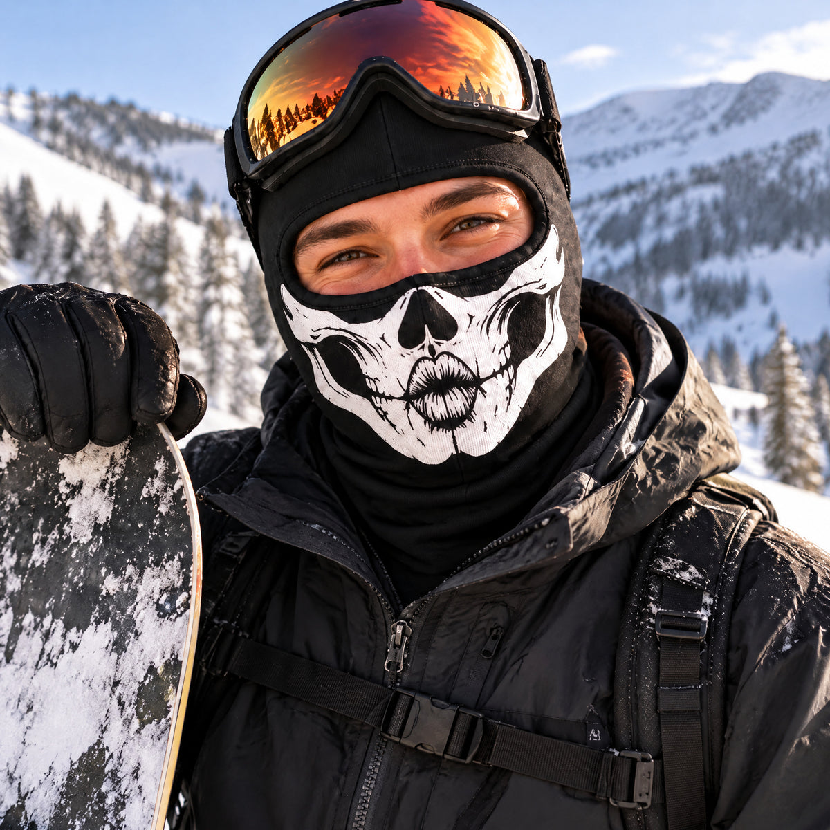 Skeleton Skull - Personalized Ski Mask, Gift For Ski Lovers, Halloween Ski Mask