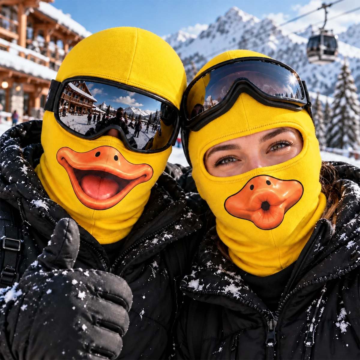 Funny Duck Face Printed Balaclava/Ski Mask