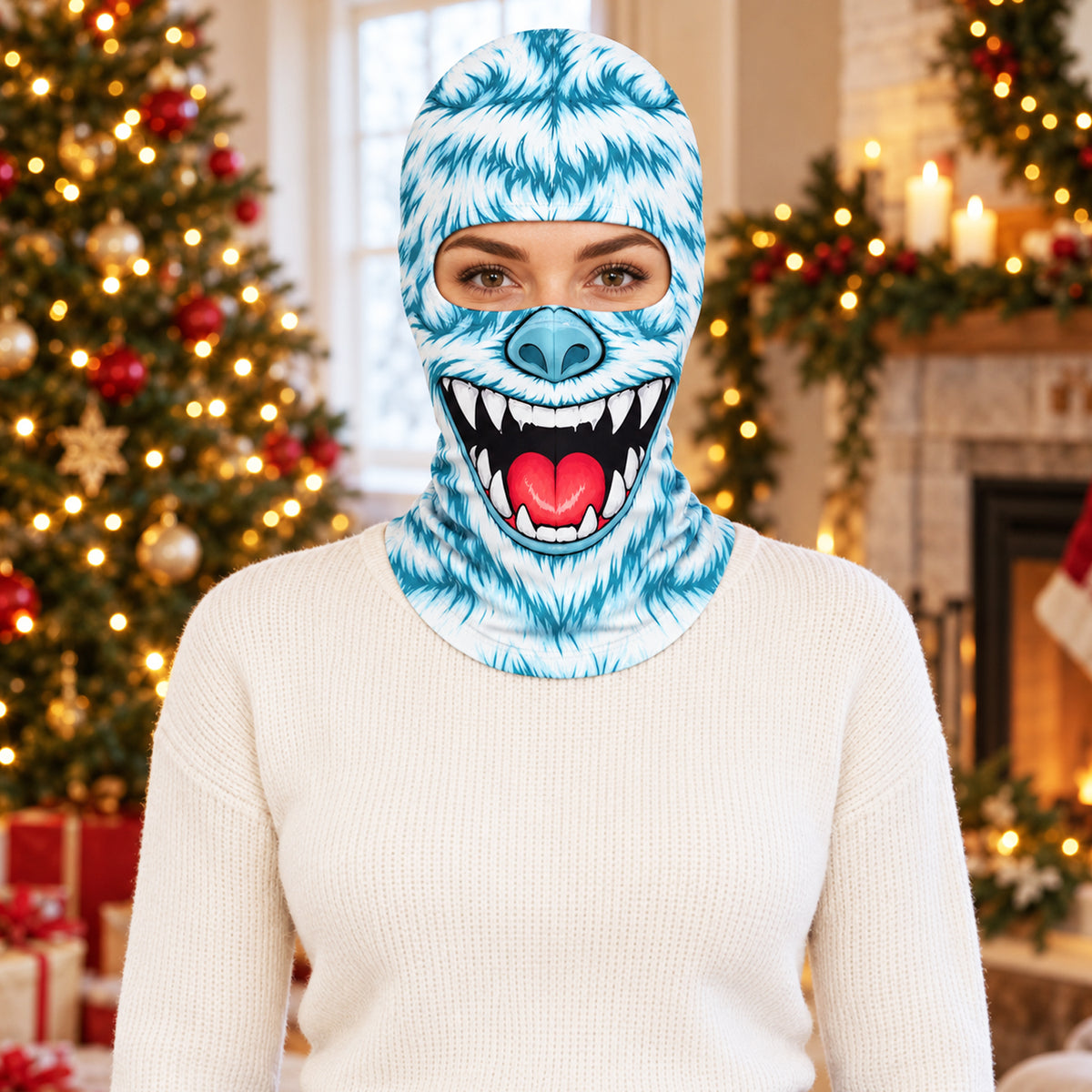 Abominable Snowman Yeti Face - Personalized Ski Mask, Funny Gift For Ski Lovers