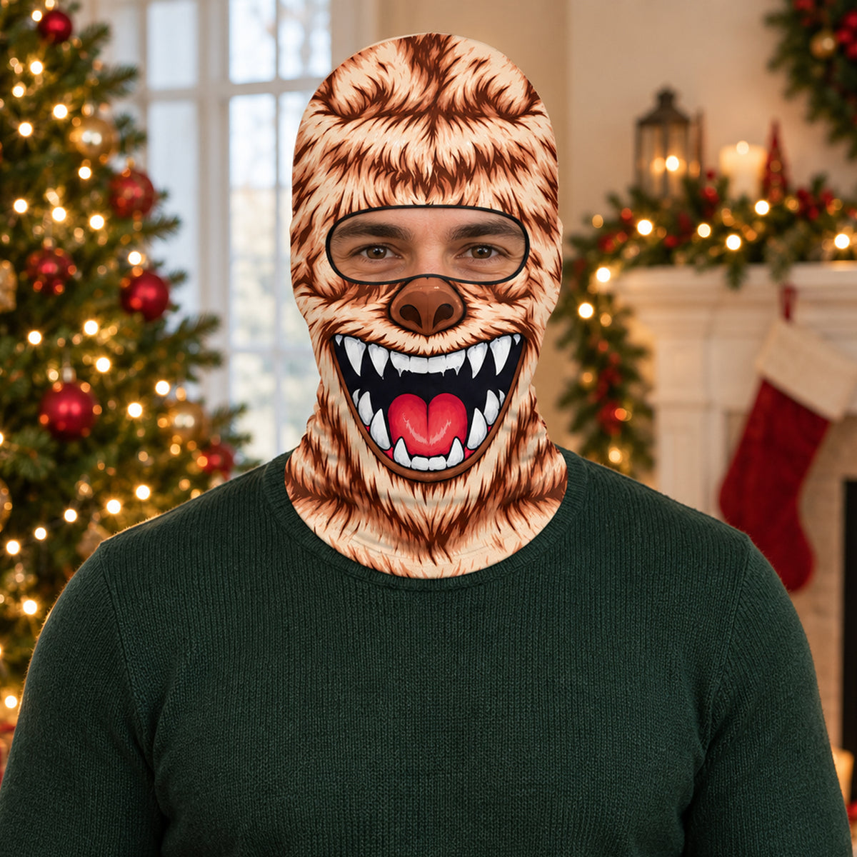 Abominable Snowman Yeti Face - Personalized Ski Mask, Funny Gift For Ski Lovers