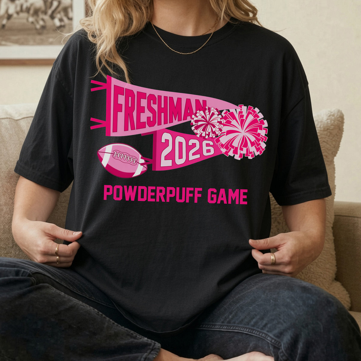 Built for Game Day - Personalized Comfort Colors T-shirt, Custom Powderpuff Shirt, School Spirit Tee, Class of 2026 Shirt