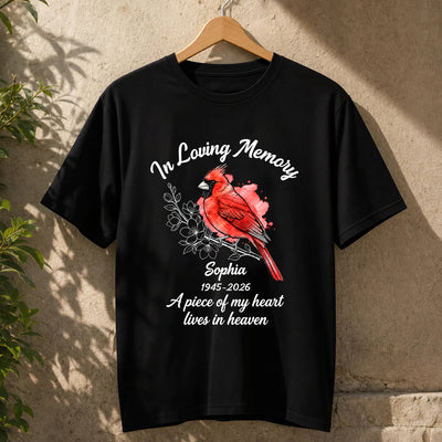 A Cardinal’s Visit A Little Hello From Heaven - Personalized T-Shirt, Memorial Gift For Loss Of Loved One