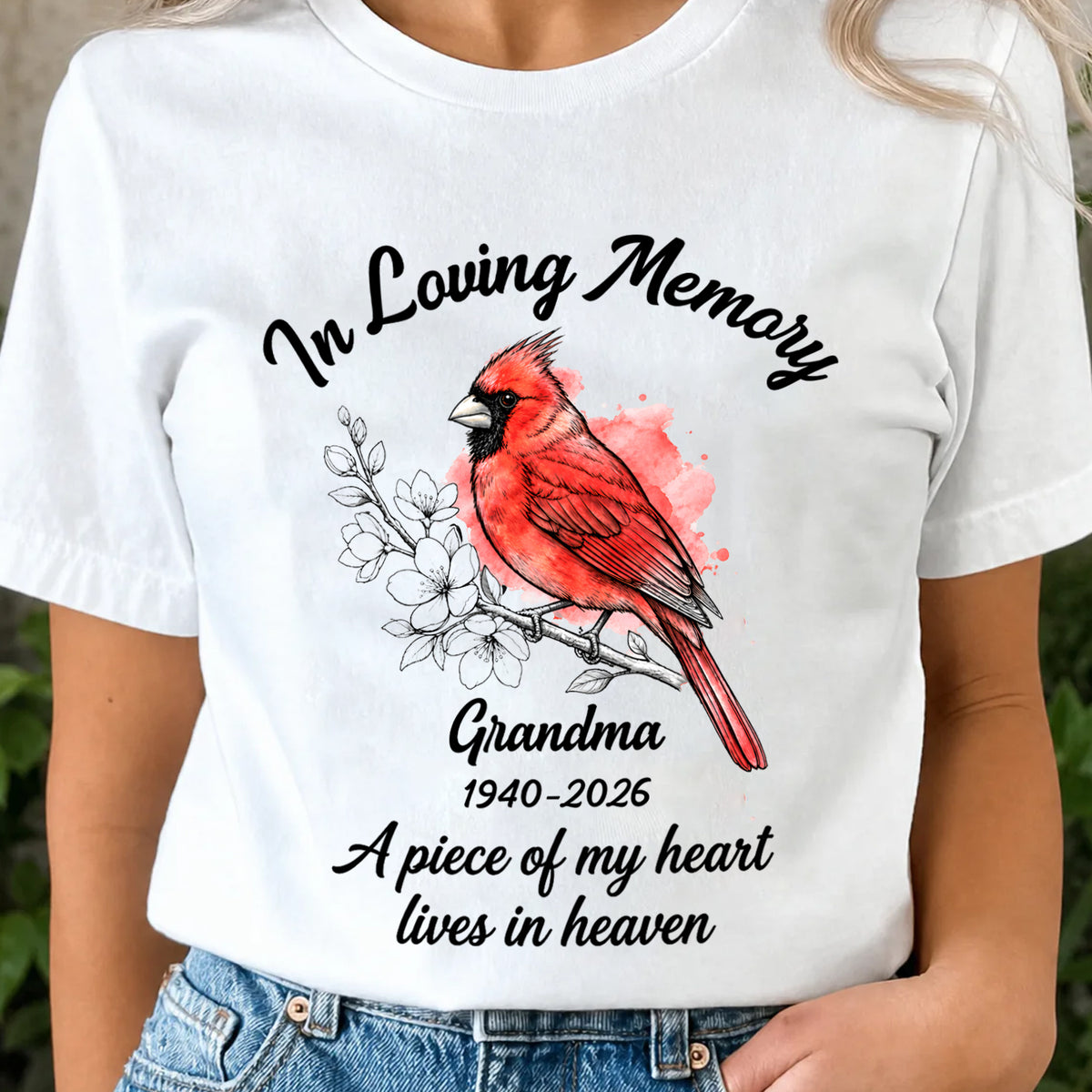A Cardinal’s Visit A Little Hello From Heaven - Personalized T-Shirt, Memorial Gift For Loss Of Loved One