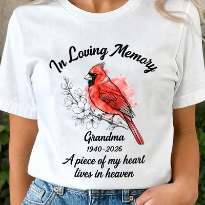 A Cardinal’s Visit A Little Hello From Heaven - Personalized T-Shirt, Memorial Gift For Loss Of Loved One