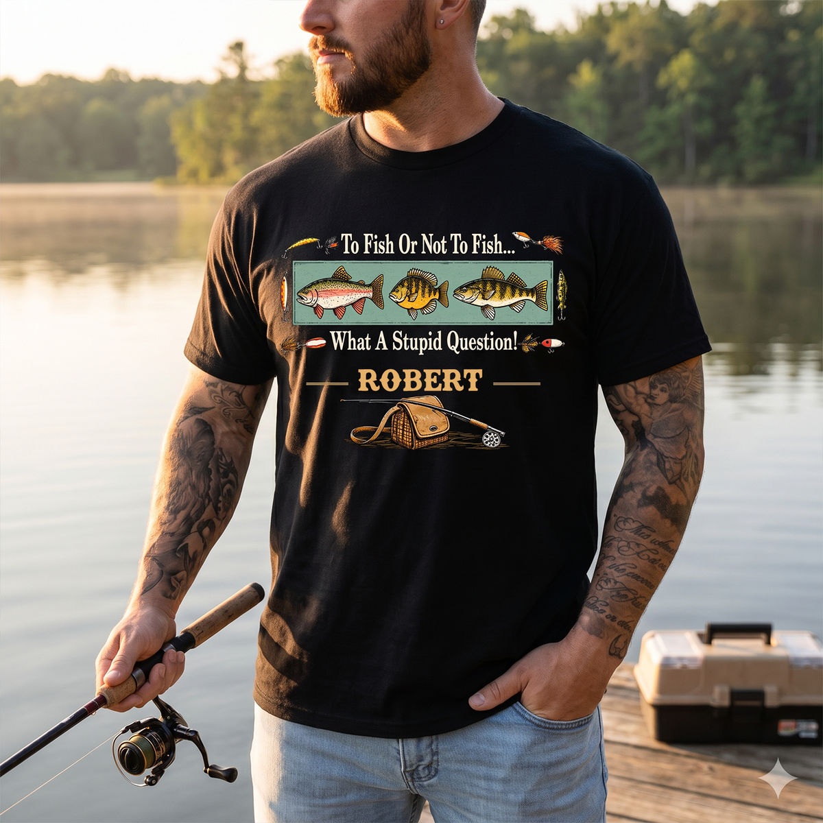 To Fish Or Not To Fish That’s A Stupid Question - Personalized T-Shirt, Gift For Fishing Lovers, Fishing Shirt
