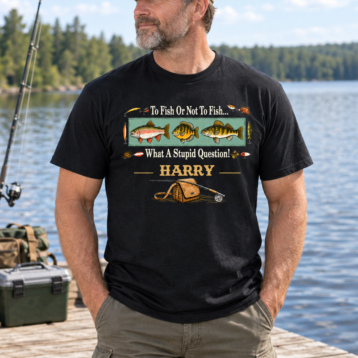 To Fish Or Not To Fish That’s A Stupid Question - Personalized T-Shirt, Gift For Fishing Lovers, Fishing Shirt