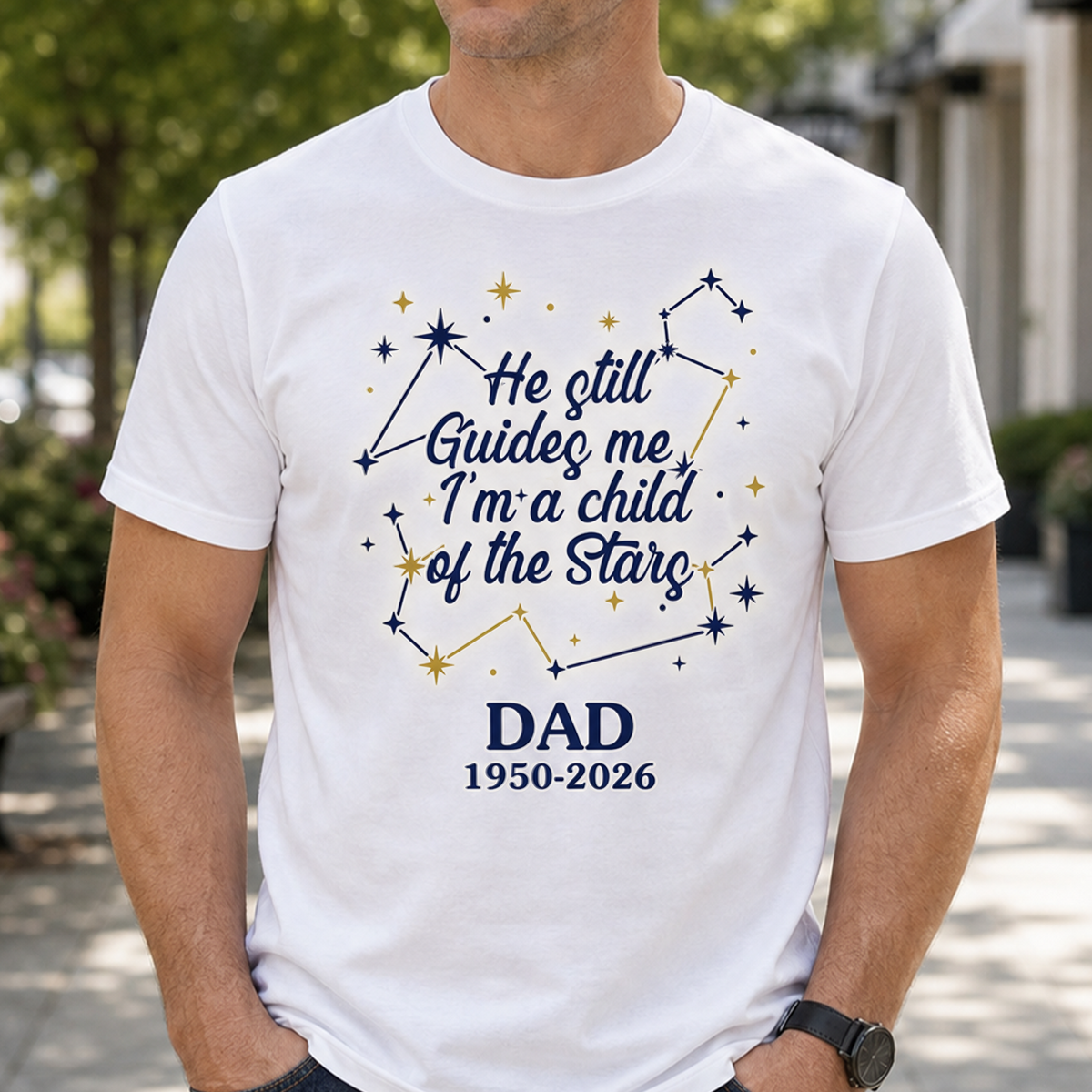 He Still Guides Me I'm A Child  Of The Stars - Personalized Comfort Colors Shirt, Memorial Gift, Guiding Star