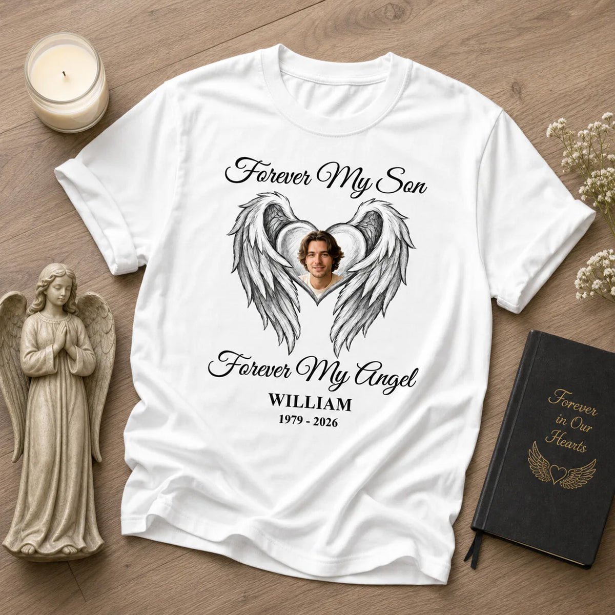 My Son My Angel - Personalized Comfort Colors Shirt, Memorial Mom T-Shirt