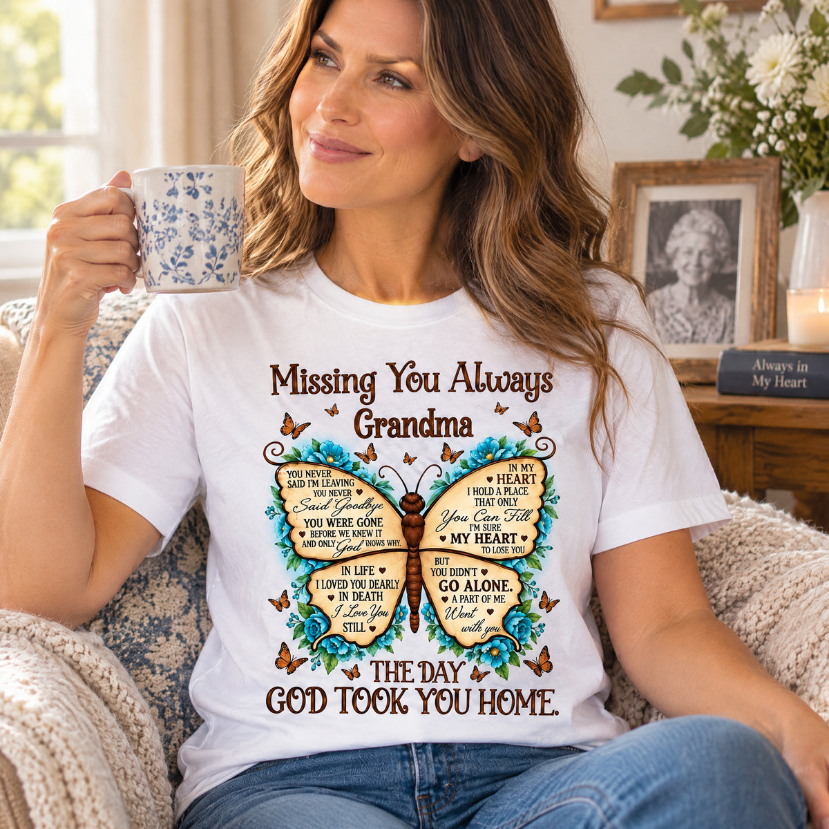 Missing You Always - Personalized T-Shirt, Memorial Gift, Loss Of Loved One Shirt