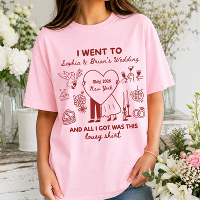 Cocktail Wedding Toss Social Club- Personalized Comfort Colors Shirt, Newly Wed Gift, Wine Bachelorette Shirt, Bridal Party Shirt, Custom Wedding Toss