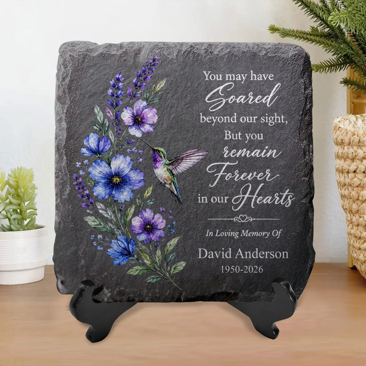 Love Remains Forever - Personalized Stone, Custom Name and Years Garden Stone, Memorial Gift