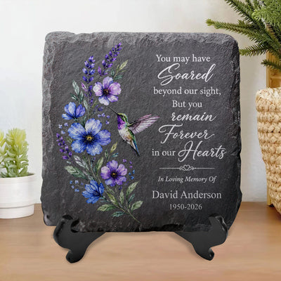 Love Remains Forever - Personalized Stone, Custom Name and Years Garden Stone, Memorial Gift
