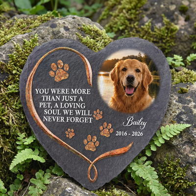 You Were More Than Just A Pet, A Loving Soul We Will Never Forget- Personalized Stone,  Pet Memorial Gift, Custom Photo Gift for Dog & Cat Loss