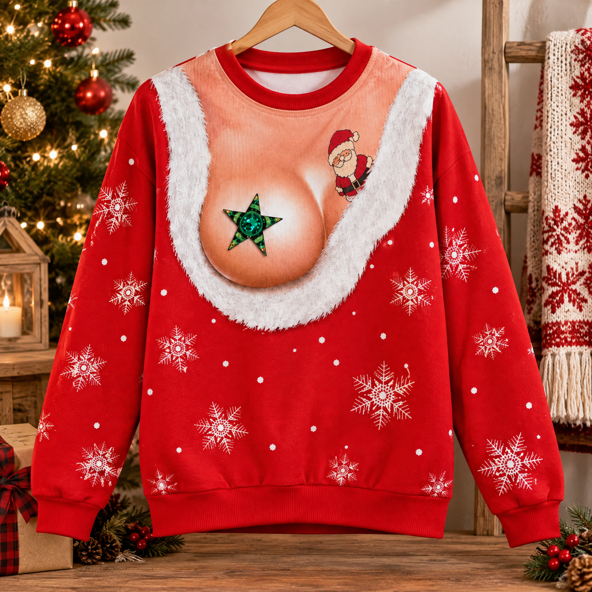 Tis The Season To Misbehave - Personalized Sweatshirt, Christmas Birthday Gifts For Wife, Grandma, Mom, Funny Ugly Sweatshirt