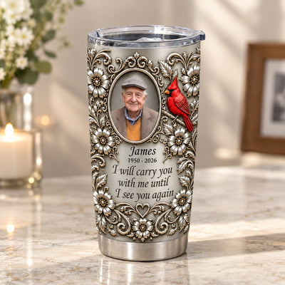 A Cardinal Is A Little Sign From Heaven - Personalized Tumbler, Memorial Gift For Loss Of Loved One