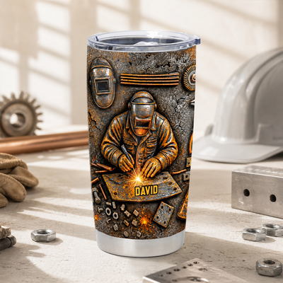 Welders Showcasing Craftsmanship and Tools - Personalized Tumbler, Gift For Him, Gift For Handyman