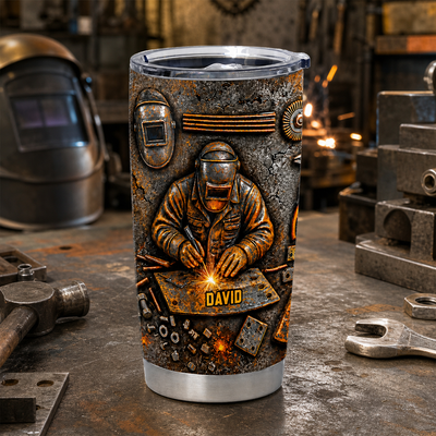 Welders Showcasing Craftsmanship and Tools - Personalized Tumbler, Gift For Him, Gift For Handyman