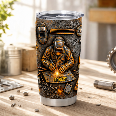 Welders Showcasing Craftsmanship and Tools - Personalized Tumbler, Gift For Him, Gift For Handyman