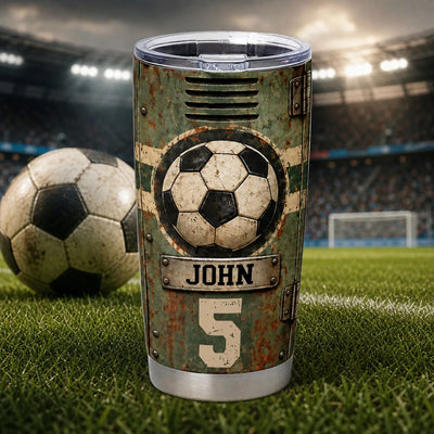 Vintage Sports Locker - Personalized Tumbler, Custom Gift For Sport Players