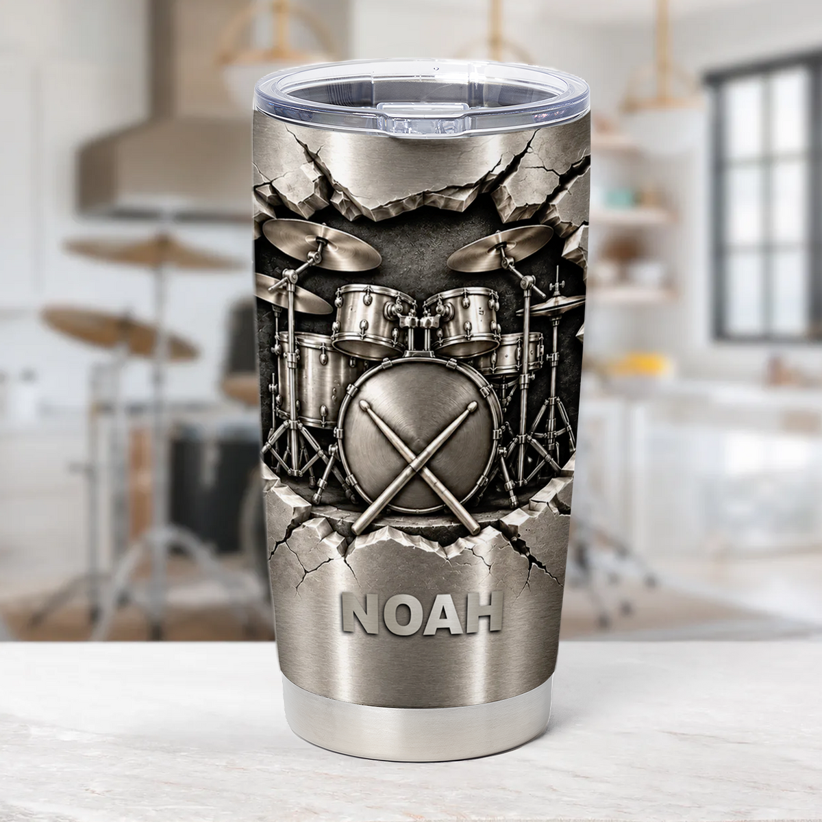 All I Need Is Drum - Personalized Tumbler, Gift For Drum Lovers, Music Lovers Gift