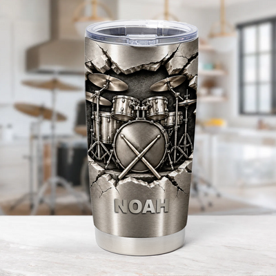All I Need Is Drum - Personalized Tumbler, Gift For Drum Lovers, Music Lovers Gift