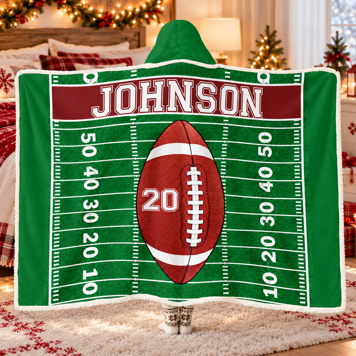 All I Need Is Football - Personalized Hooded Blanket, Gift For Football Lovers