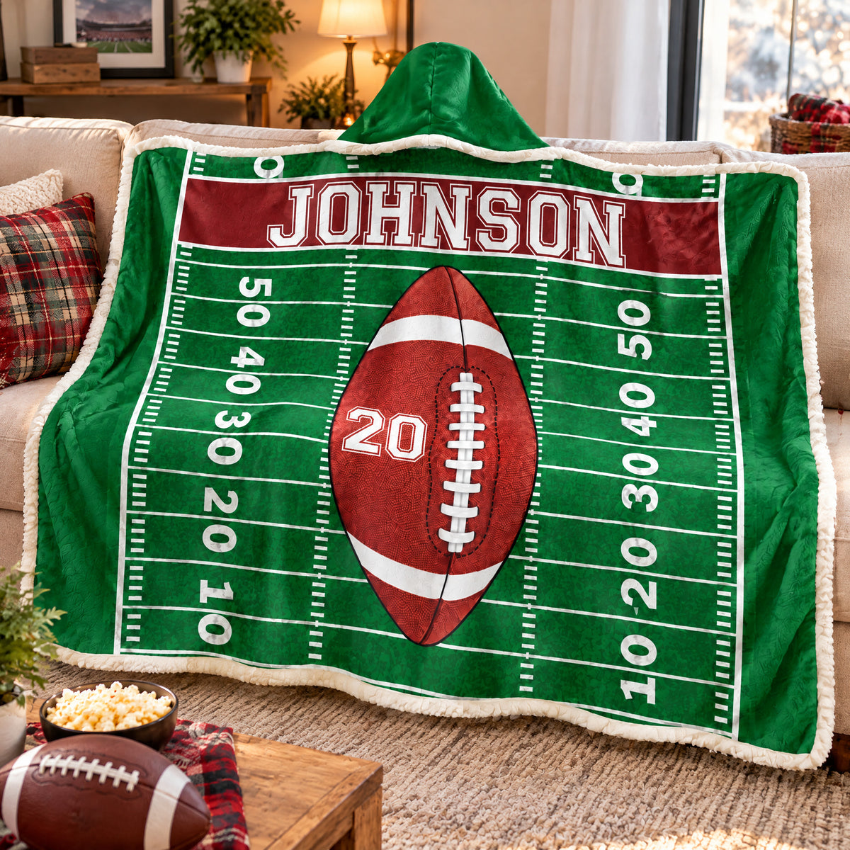 All I Need Is Football - Personalized Hooded Blanket, Gift For Football Lovers