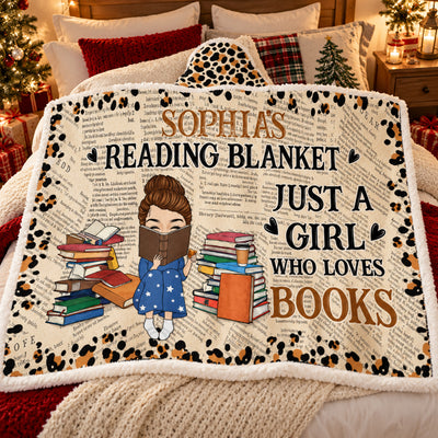 Bookworm Who Loves Book - Personalized Wearable Hooded Blanket, Custom Name Cozy Throw Blanket, Gift for Book Lovers