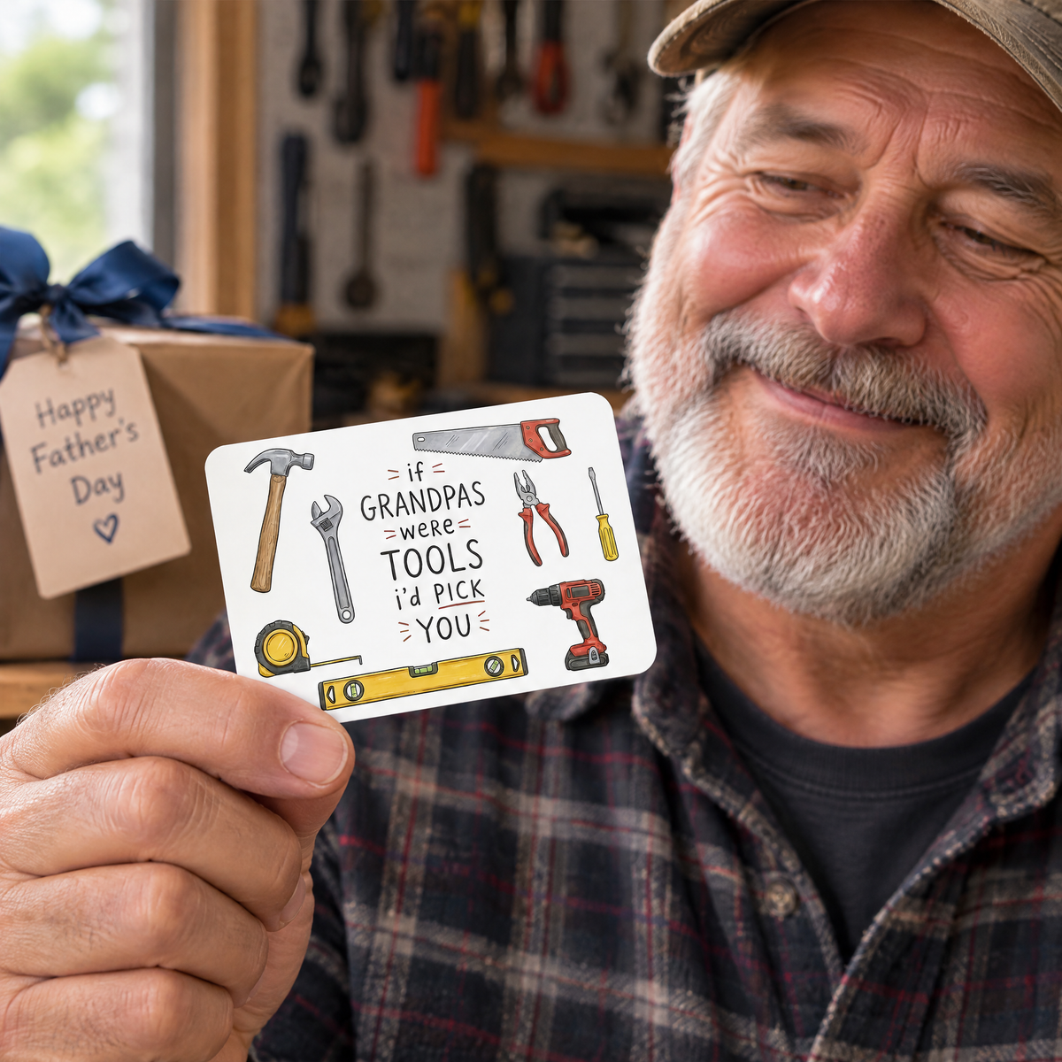 If Grandpas Were Tools - Funny Grandpa Metal Wallet Card