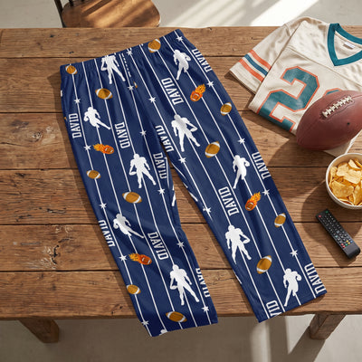Game Mode ON - Personalized Pajama Pants, Gift For Football Lovers, Sport Lovers Pajama Pants Gift