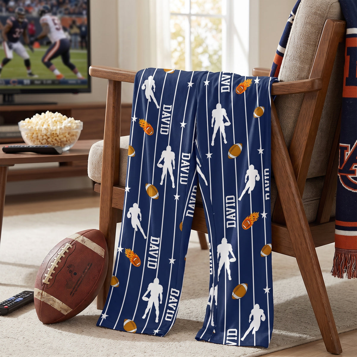 Game Mode ON - Personalized Pajama Pants, Gift For Football Lovers, Sport Lovers Pajama Pants Gift