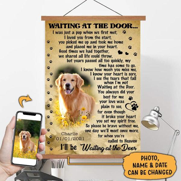 Waiting At The Door Custom Photo - Personalized Scroll Canvas
