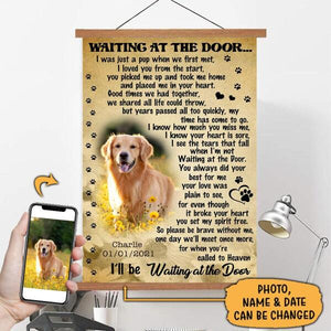 Waiting At The Door Custom Photo - Personalized Scroll Canvas