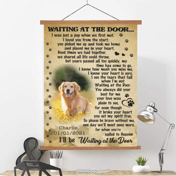 Waiting At The Door Custom Photo - Personalized Scroll Canvas