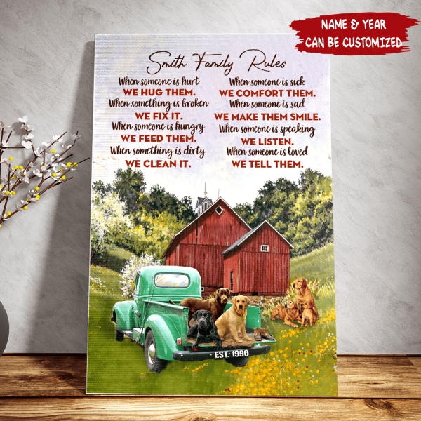Personalized Family Rules Canvas