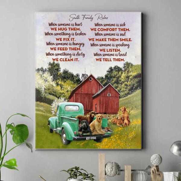 Personalized Family Rules Canvas