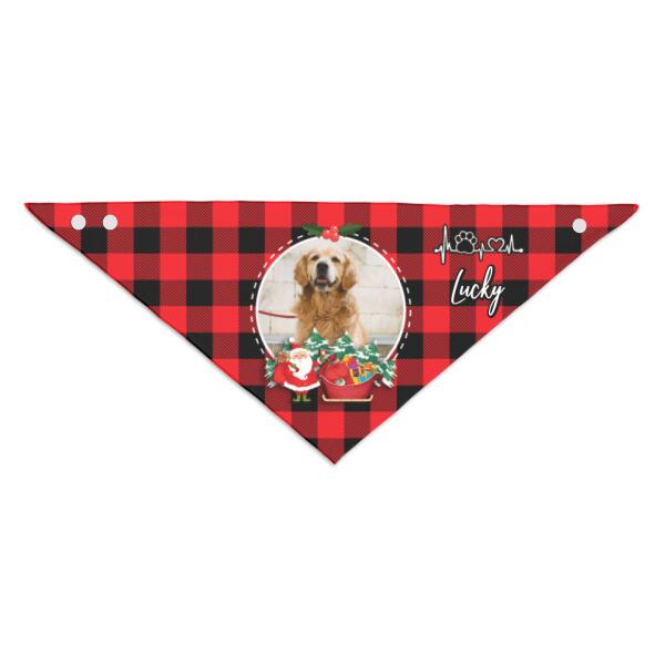 Santa Claus Pet Christmas, Personalized Pet Dog Headscarf, Personalized Dog Bandana