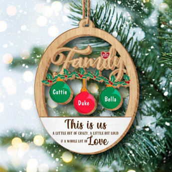 This Is Us, Personalized Christmas Wood Ornament, Gift Ideas For Family