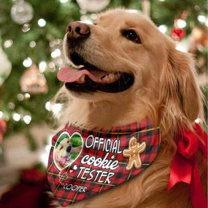 Official Cookie Tester, Custom Photo Dog,Pet Dog Headscarf, Dog Banana